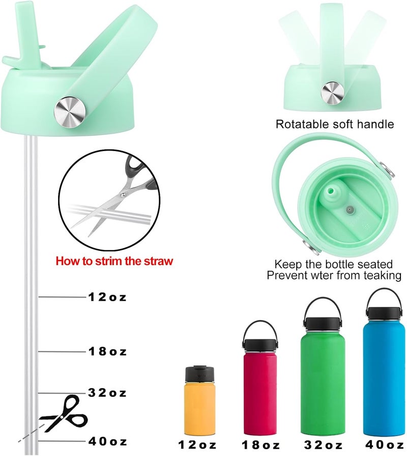KMN Straw Lid for Hydro Flask Wide Mouth, Lids with Straw for Hydroflask 12 16 18 20 32 40 oz Wide Mouth, Replacement Straw Cap for Hydroflask, Top Sport Bottle Lids Accessories - Image 4